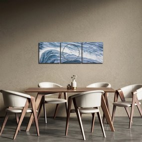 Tablou abstracției (cu ceas) (90x30 cm)