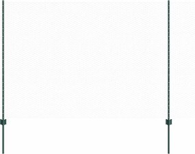 vidaXL Gard cu Stâlp Verde 1,5 x 10 m Oțel și PVC