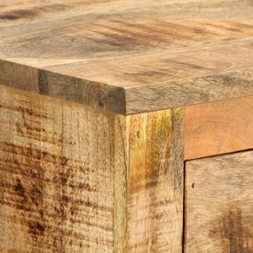 Dulap lateral cu roti, 70 x 40 x 75 cm, lemn masiv de mango