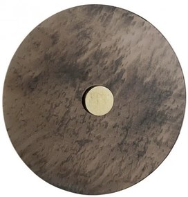 Masuta de cafea aurie din metal si sticla, ∅ 45 cm, Dinpal Bizzotto