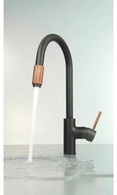 Baterie pentru chiuvetă Deante ASTER BCA_B64M, negru/alamă