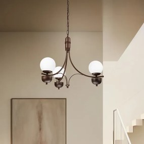 Lustră pe lanț Brilagi COTTAGE 3xG9/40W/230V stejar/alb