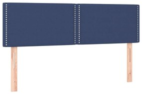 345930 vidaXL Tăblii de pat, 2 buc., albastru, 72x5x78/88 cm, textil
