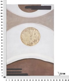 Tablou decorativ multicolor din lemn de Pin si panza, 80x3,8x120 cm, Sunry Mauro Ferretti