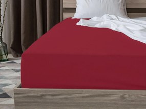 Cearsaf Jersey cu elastic 180 x 200 cm visiniu