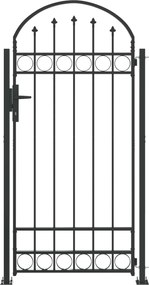 vidaXL Stâlp de gard. cu blocare Gri 200 x 88 x 14 cm Oțel