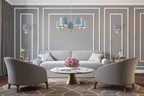 Candelabru modern design elegant PONTE 3L albastru