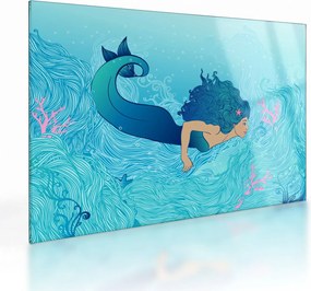 Tablou pe sticlă - Sirena (70x50 cm)