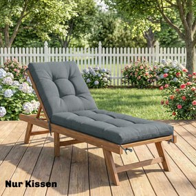 Outsunny Pernă pentru paleți detașabilă Pernă de șezut cu curele Pernă pentru paleți pentru majoritatea șezlongurilor 198x65x13cm Gri închis | Aosom Romania