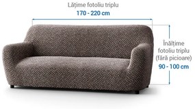 Huse bielastice VENEZIA maro fotoliu triplu (l. 170 - 220 cm)