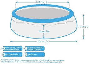 Bazin Tampa 3,05x0,76 m cu filtrare cartuș