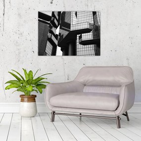 Tablou pe sticlă - Cladiri de sticlă (70x50 cm)