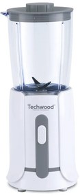 Resigilat: Mini blender Techwood TBL-201, 300W, 0.5 L, Cutite otel, Alb