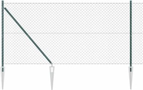 vidaXL Stâlp de gard. Verde 10 x 1,2 m (plasă 40 x 40 mm) Oțel și PVC