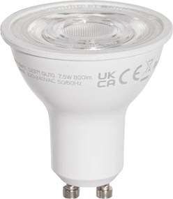 Set de 5 becuri LED GU10 50mm clare 7,5W 800 lm 3000K