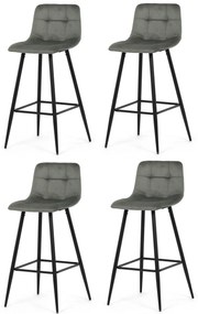 Set de scaune de bar B-X7015 GRN2, 4 buc
