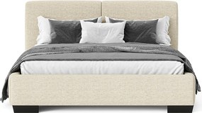 Pat tapițat Loft cu saltea, 140/160/180 cm - 180x200