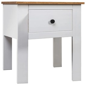 Noptiera, alb, 46 x 40 x 57 cm, lemn de pin, gama Panama 1, Alb