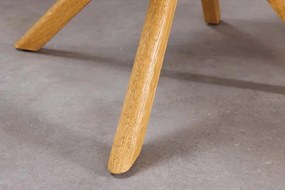 Set de 2 scaune pivotante picioare din lemn Big George sampanie greige texturat