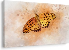 Tablou - Fluture portocaliu, aquarelă (90x60 cm)