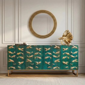 Comoda design maritim cu forme pesti 3D GOLDEN LAGOON 180cm