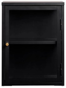Vitrină neagră din metal suspendată 45x60 cm Carmel – Unique Furniture