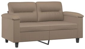 349250 vidaXL Canapea cu 2 locuri, cappuccino, 120 cm, piele ecologică