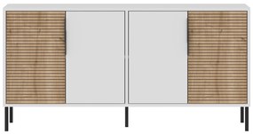 Comodă Zerbuca (alb + Stejar safir). 1127503