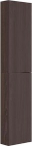 Dulap coloana mare Gala Canaletto suspendat nuc negru mat 2 usi batante 35 cm