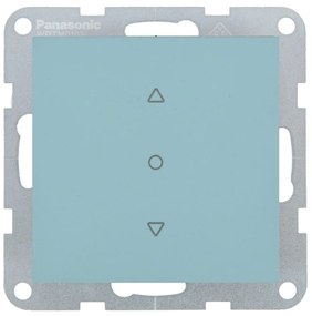 Intrerupator jaluzele 10A, IP20, Turcoaz, Panasonic Karre Plus 55 Soft Touch