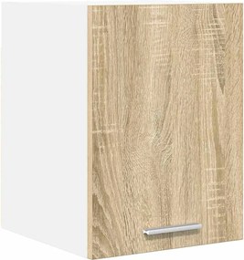 vidaXL Dulap suspendat cu ușă Stejar Sonoma și Alb 30 x 31 x 40 cm