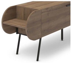 Masă TV în culoare naturală cu aspect de lemn de nuc 195x57 cm Saluso – Marckeric