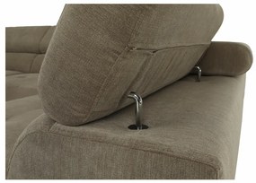 Colţar, model D, material melir gri deschis, BUTON P