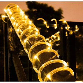 Instalație luminoasă - tip șarpe 9m 217LED 8 funcții, Alb cald