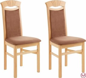Set 2 scaune Frank maro inchis 47/51/101 cm