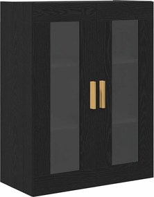 vidaXL Dulap de perete Stejar Negru 69,5 x 34 x 90 cm Lemn compozit