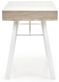 Birou Habra, transparent / stejar sonoma