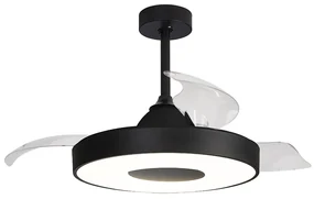 Lustra LED cu Ventilator si telecomanda COIN negru