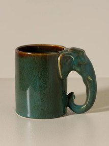 Cana din ceramica cu detaliu decorativ , "Elephant"