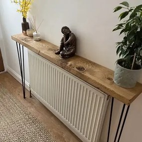 Masuta hol intrare, suport calorifer, seria wood Homs, 90 x 20  x 85cm,700076
