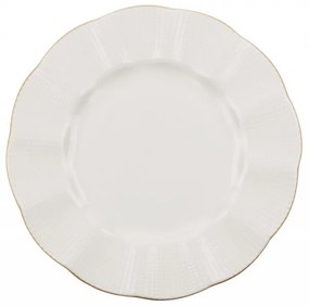 Serviciu de masa, Portelan, 24 de Piese, Culoare Crem / Auriu