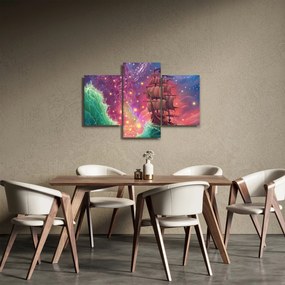 Tablou - Cerul spațial cu navă (90x60 cm)