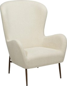 Fotoliu crem cu tapițerie din țesătură bouclé Glam – DAN-FORM Denmark