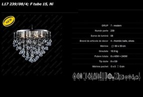 Lustra moderna cristal Bohemia L17 239/08/4, F tube