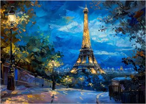 Tablou - Pictură în ulei a Turnului Eiffel (70x50 cm)