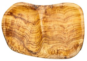 Platou Tremiti 2 compartimente din lemn de măslin