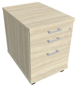 Comodă mobilă Verno 44 x 60 cm, 3 sertare, mâner A, salcâm
