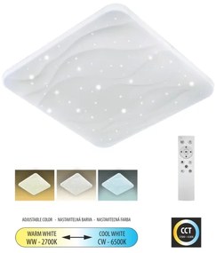 Plafonieră LED dimabilă NERIS LED/60W/230V 2700-6500K + telecomandă