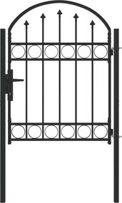 vidaXL Poartă de gard Gri 100 x 125 cm Oțel vopsit electrostatic