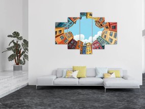 Tablou - Între case (150x105 cm)